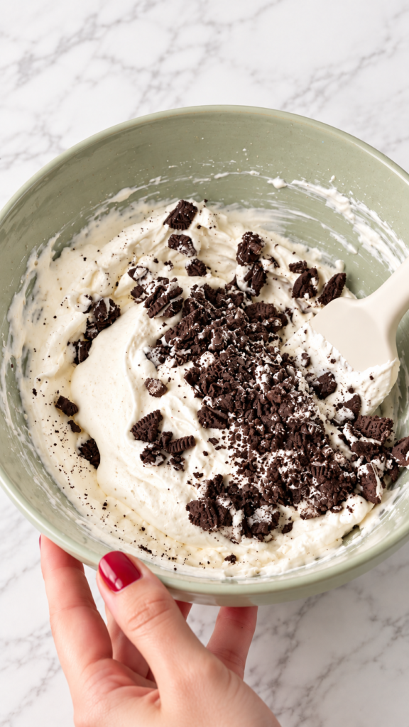 cream and cookies